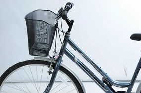 PREMIUM QUALITY WIRE MESH BICYCLE FRONT BASKET SUBSTANTIAL DESIGNED FIXINGS