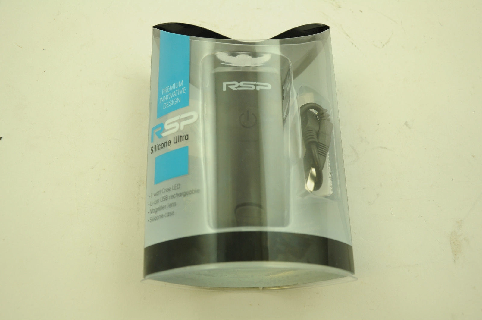 RALEIGH RSP RECHARGEABLE FRONT BIKE CYCLE LIGHT 100 LUMENS SILICONE ULTRA LAA758