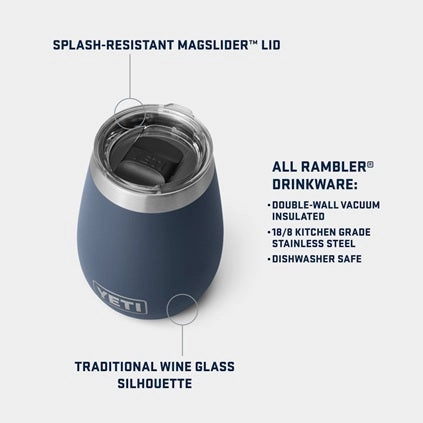 Rambler 10 oz. Wine Tumbler with Magslider Lid