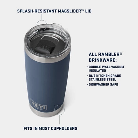 Rambler 20 oz. Tumbler with MagSlider Lid