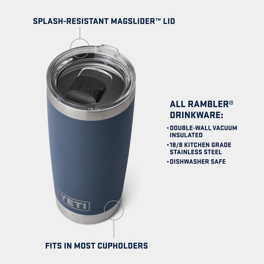 Rambler 20 oz. Tumbler with MagSlider Lid