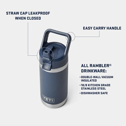 Rambler Jr 12 oz. Water Bottle with Color-Matched Straw Cap