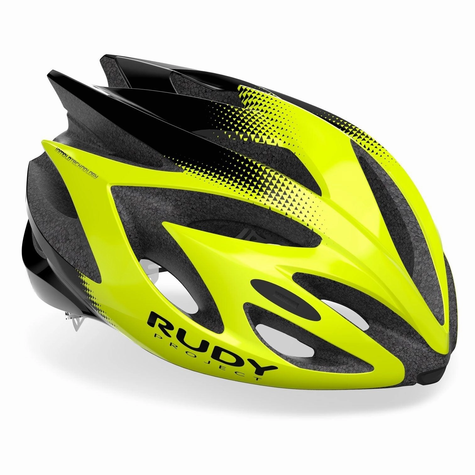 Rudy Project Rush Road Cycling Helmet (Yello Fluo/Black-Shiny)