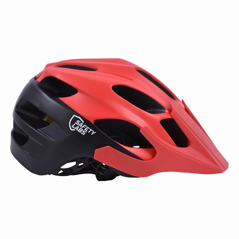 Safety Labs Vox MTB Cycling Helmet (Matte Black/Red)