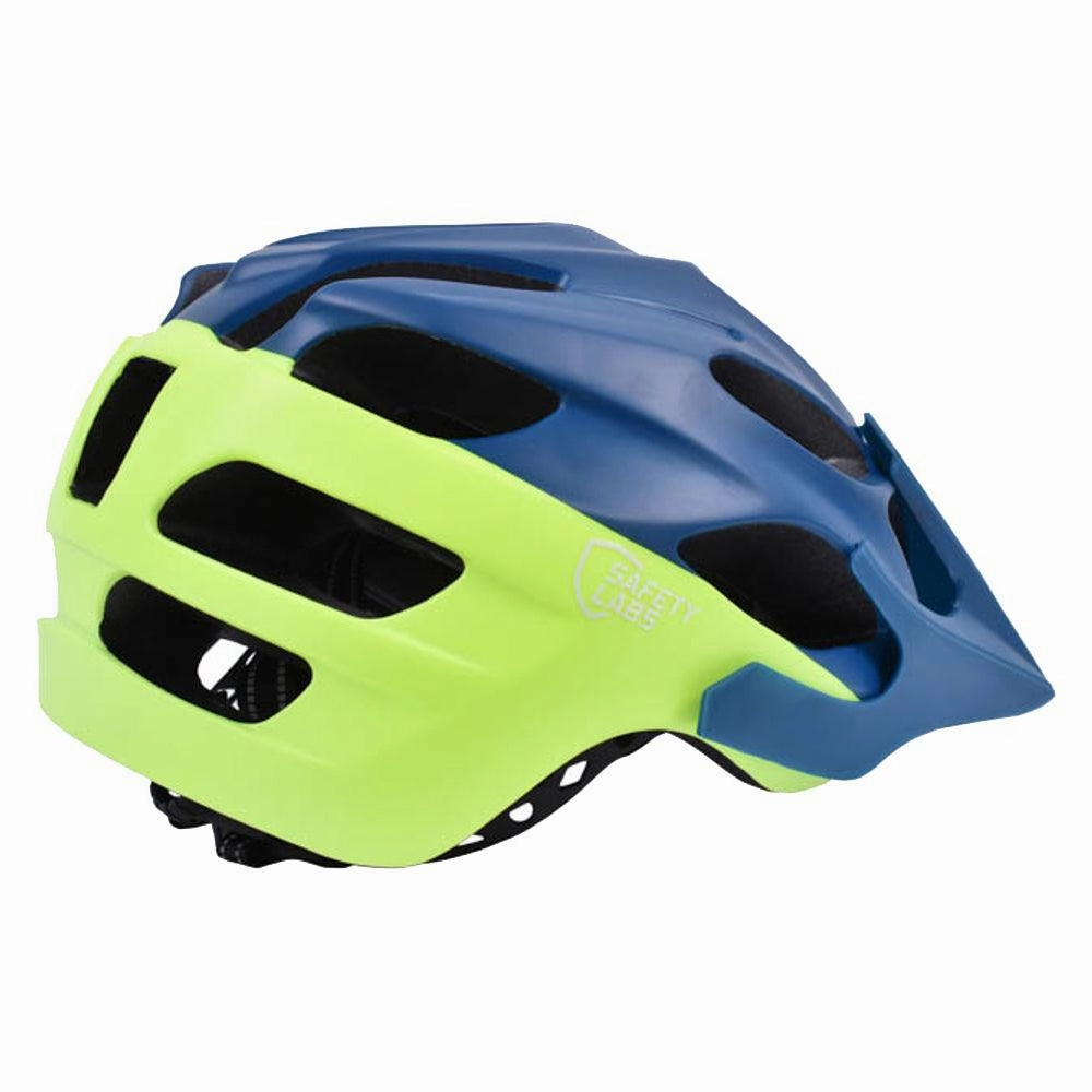 Safety Labs Vox MTB Cycling Helmet (Matte Blue/Neon Yellow)