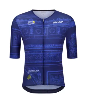 Santini Arrivee Arc De Triomphe Unisex Cycling Jersey (Marine Blue)