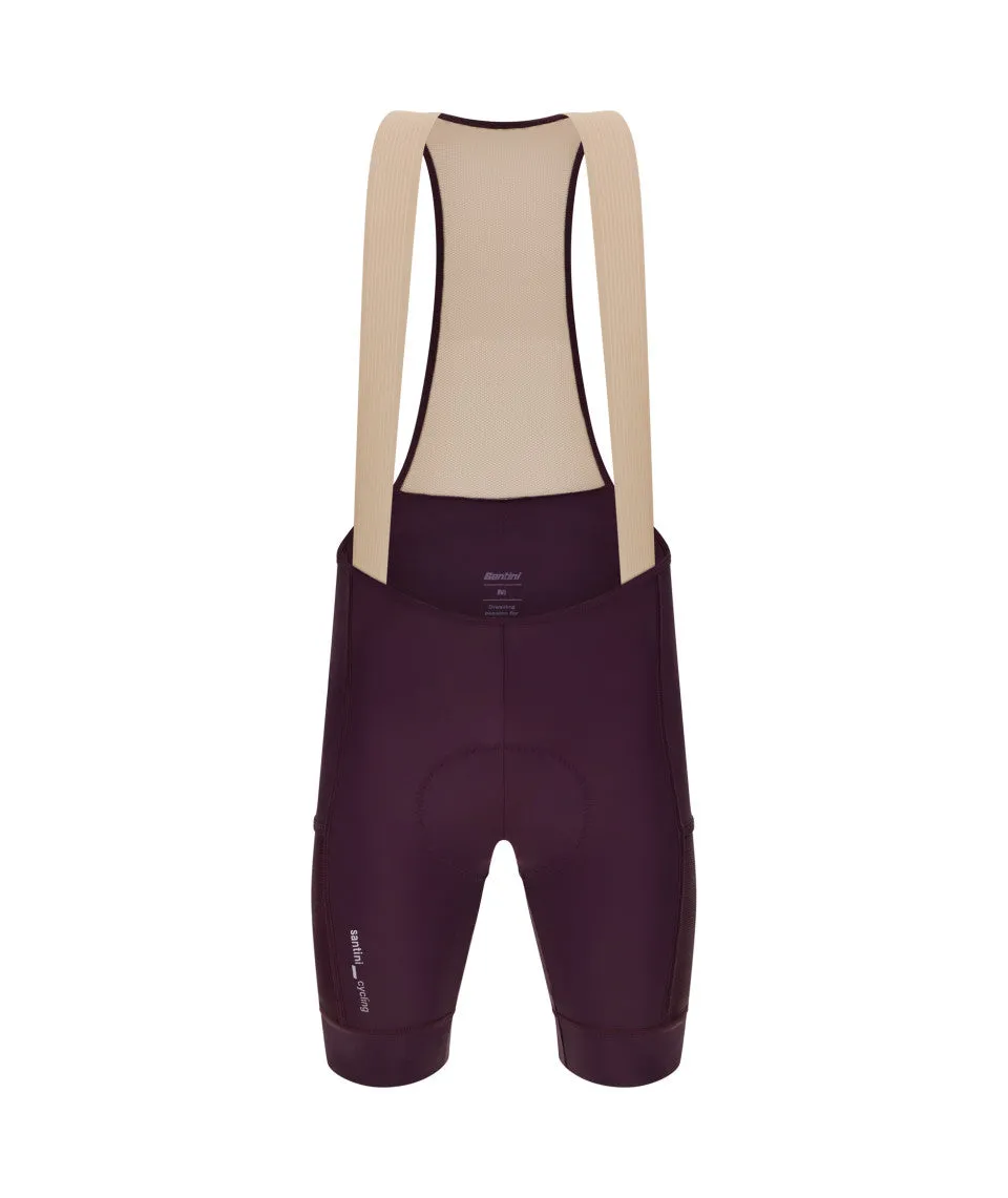 Santini Cargo Men's Cycling Bibshorts (Burgundy)