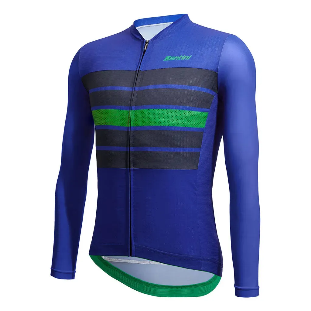 Santini Eco Sleek Bengal Mens Cycling Jersey (Blue)