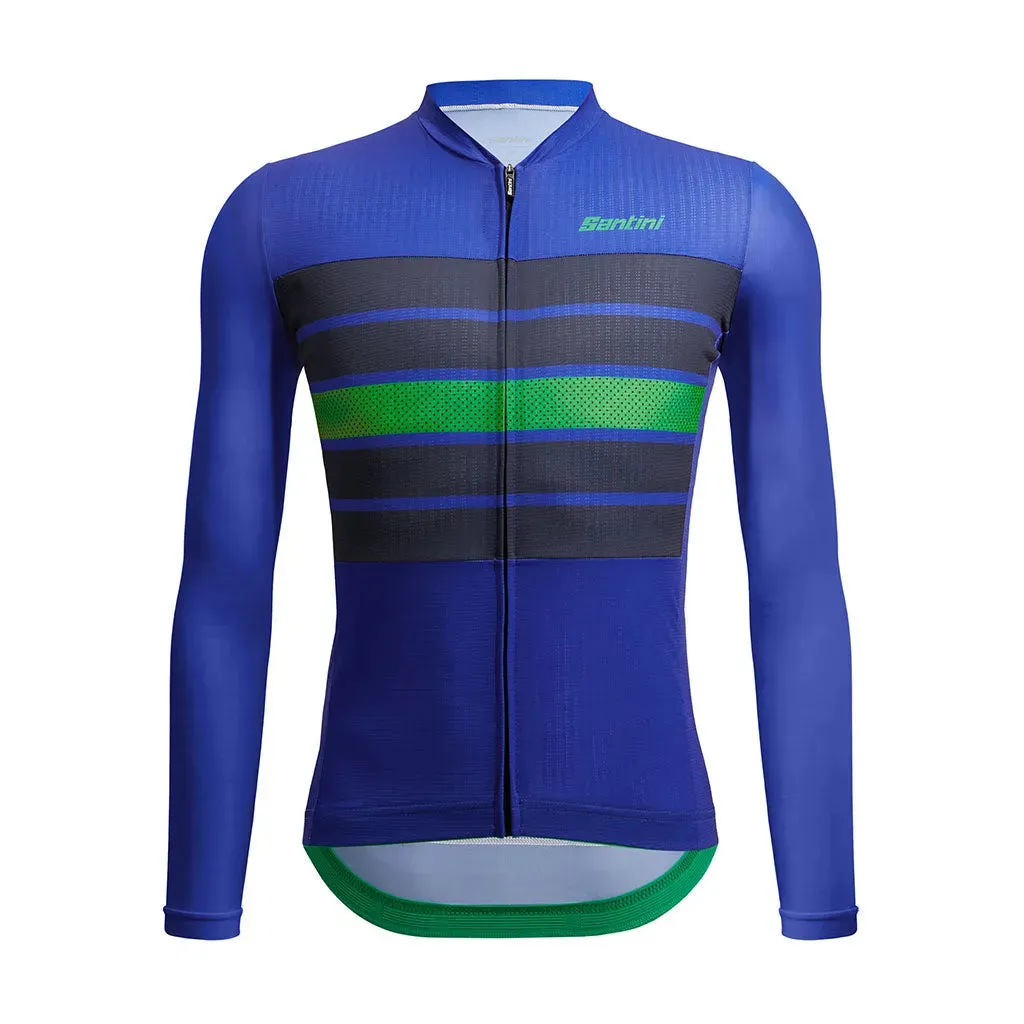 Santini Eco Sleek Bengal Mens Cycling Jersey (Blue)