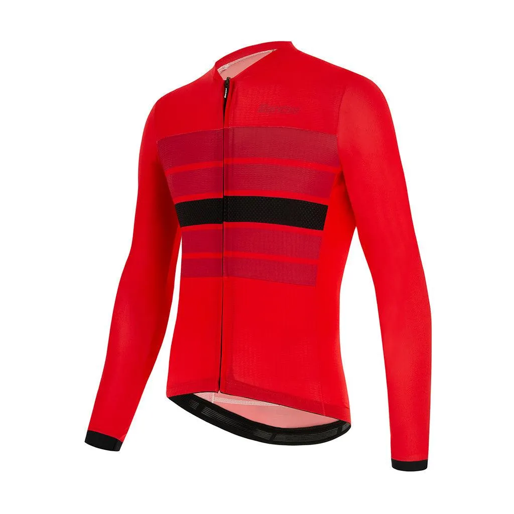 Santini Eco Sleek Bengal Mens Cycling Jersey (Red)