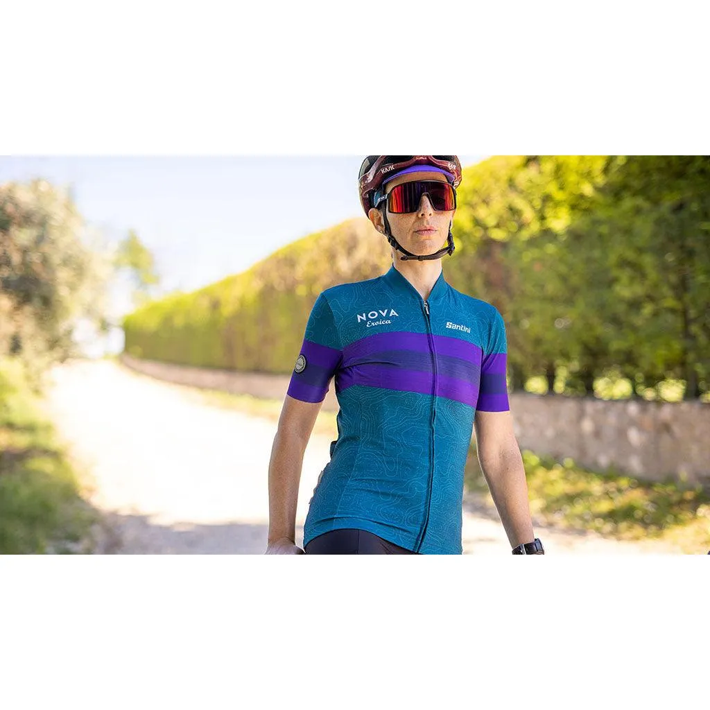 Santini Eroica Opera Women's Cycling Jersey (Teal)