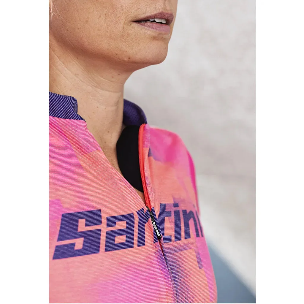 Santini Forza Women's Cycling Jersey (Atomic Orange)