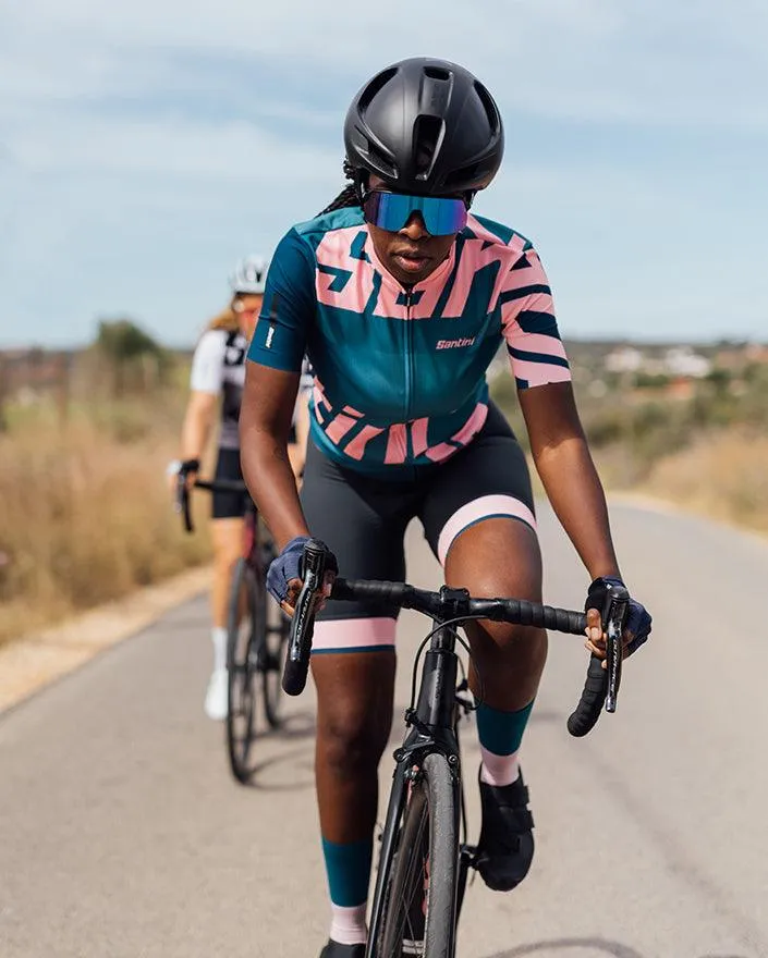 Santini Karma Logo Women's Cycling Jersey (Granatina)