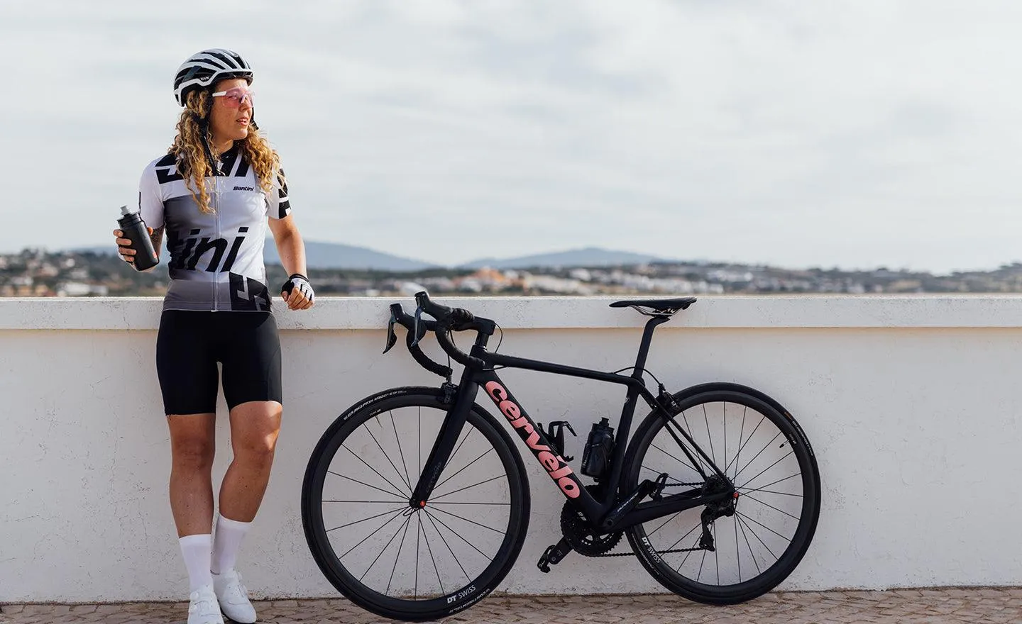 Santini Karma Logo Women's Cycling Jersey (Granatina)