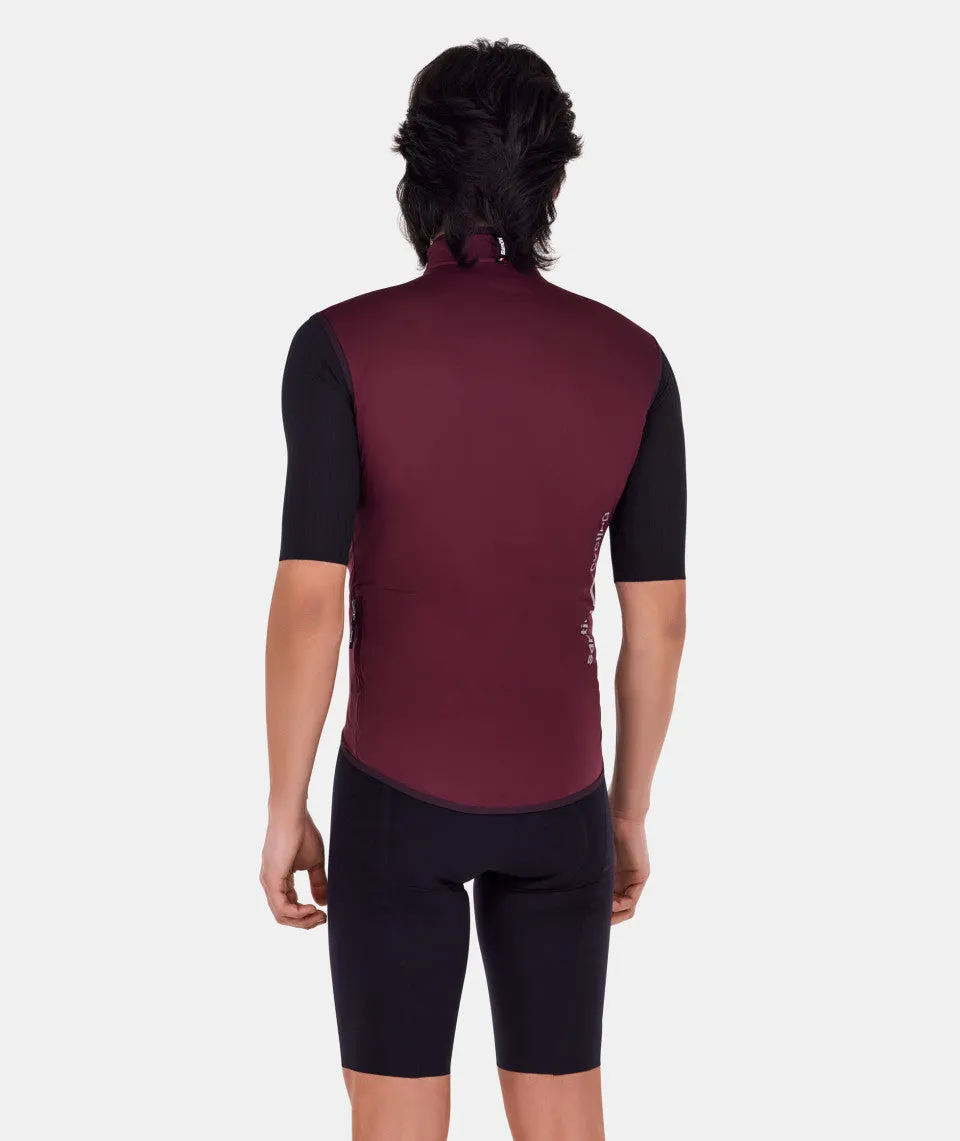 Santini Magic Unisex Cycling Rain Vest (Burgundy)