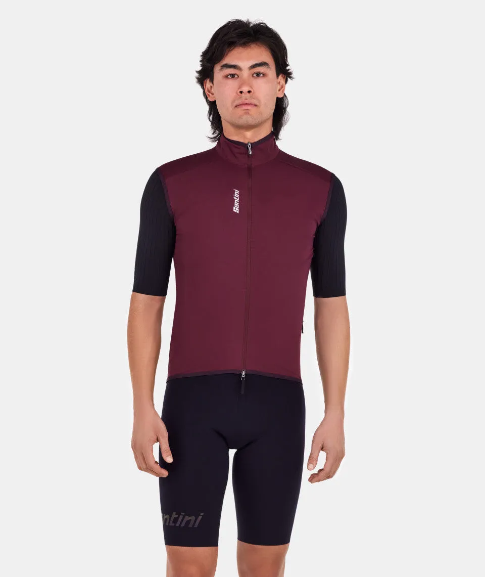 Santini Magic Unisex Cycling Rain Vest (Burgundy)
