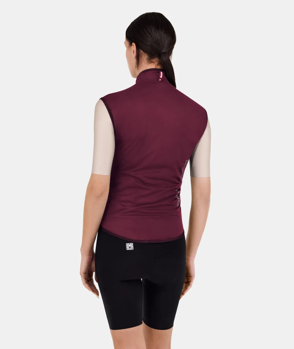 Santini Magic Unisex Cycling Rain Vest (Burgundy)
