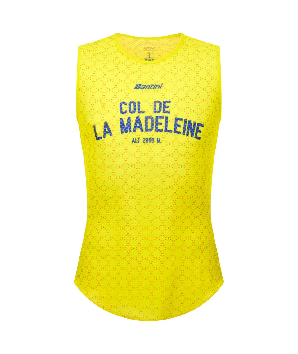 Santini MJ Col De La Madeleine Men's Cycling Baselayer (Yellow)
