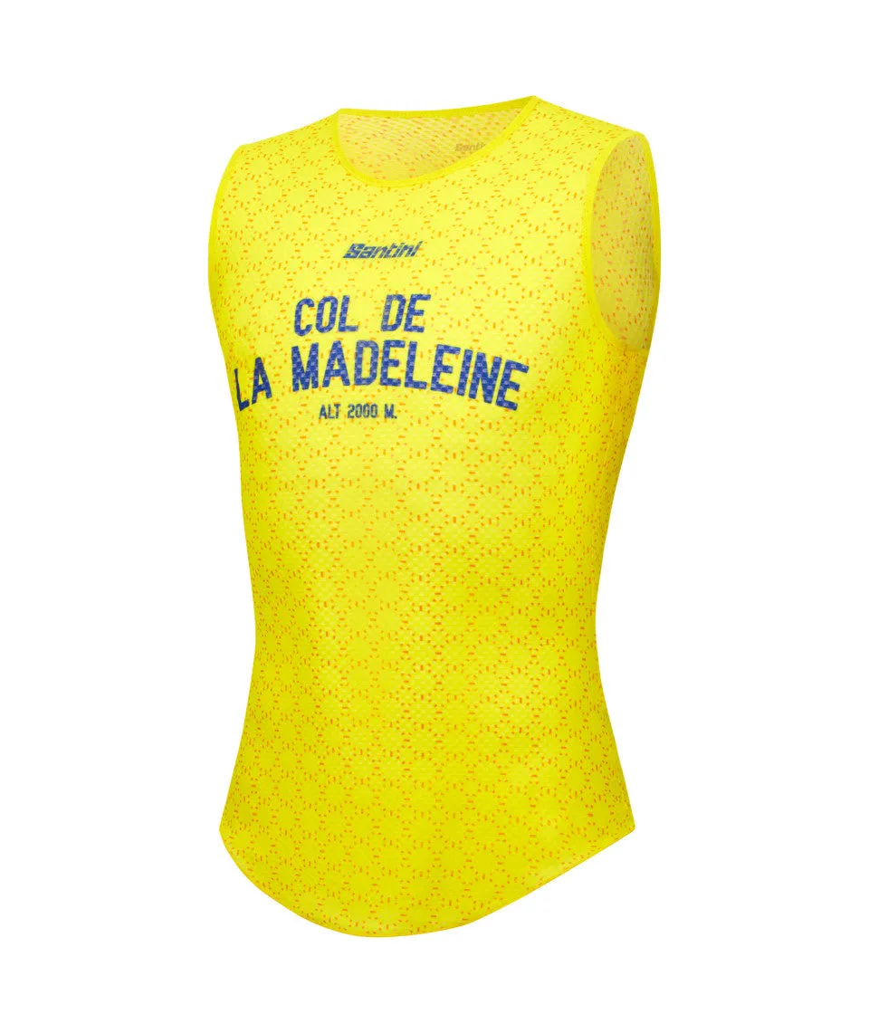 Santini MJ Col De La Madeleine Men's Cycling Baselayer (Yellow)