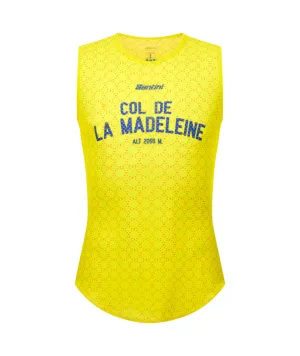 Santini MJ Col De La Madeleine Men's Cycling Baselayer (Yellow)