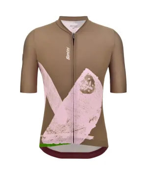 Santini Note Men's Cycling Jersey (Military Green)
