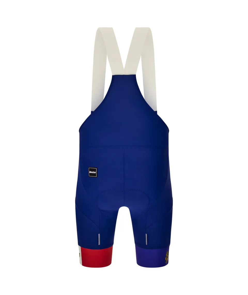 Santini TDF Grand Depart Lille Men's Cycling Bibshorts (Blue)