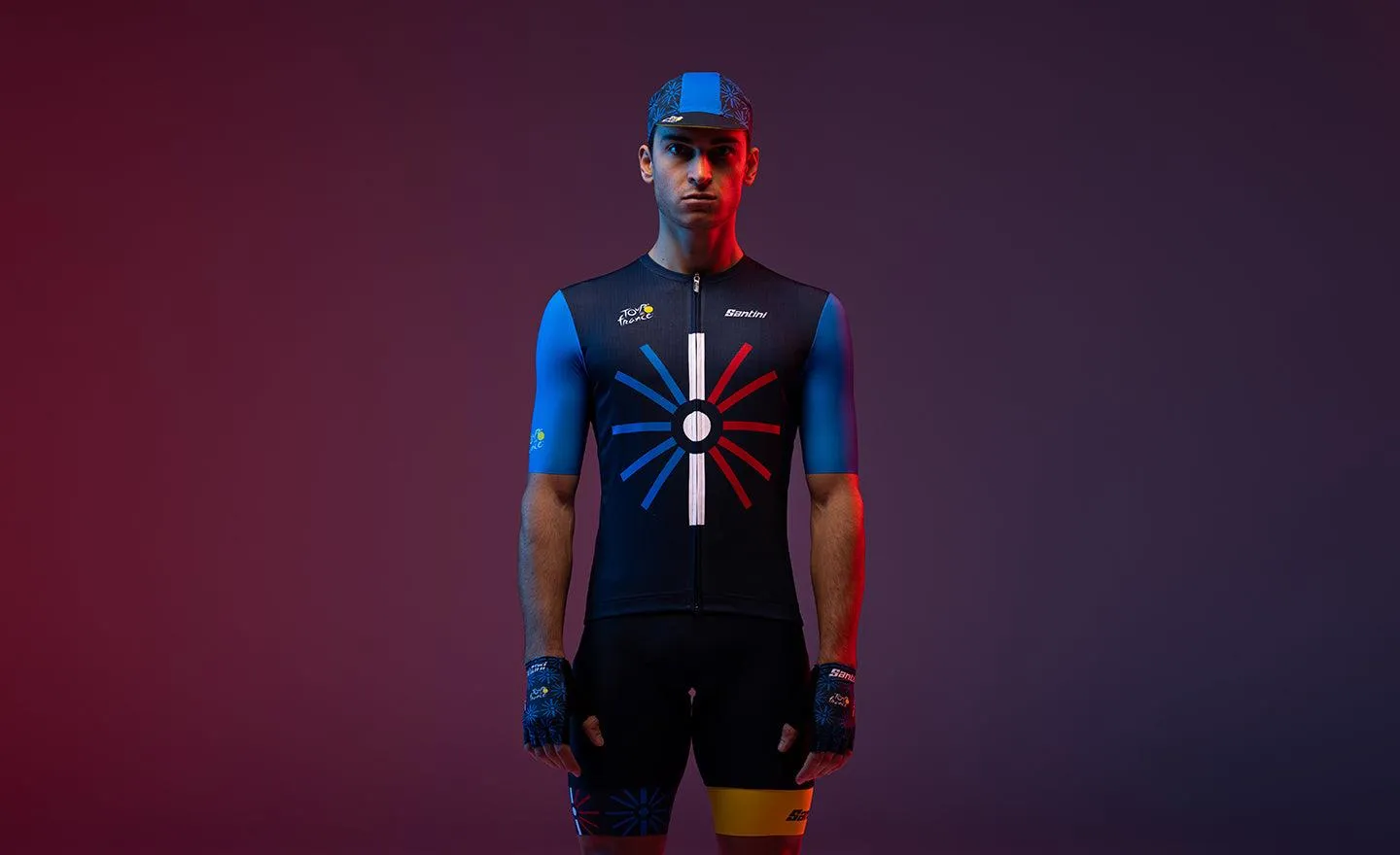 Santini Tour De France Trionfo Mens Cycling Jersey (Print)