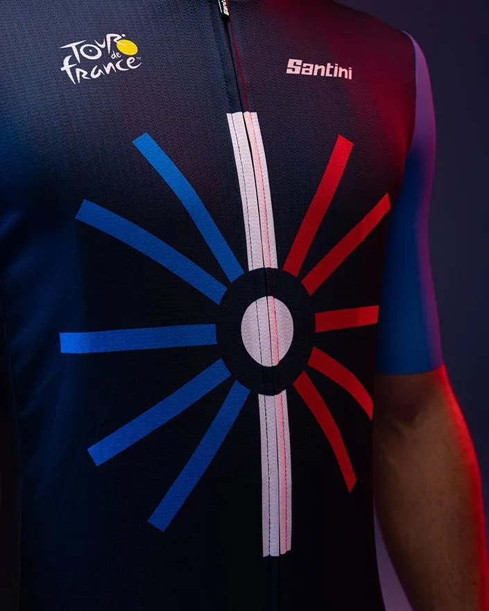 Santini Tour De France Trionfo Mens Cycling Jersey (Print)