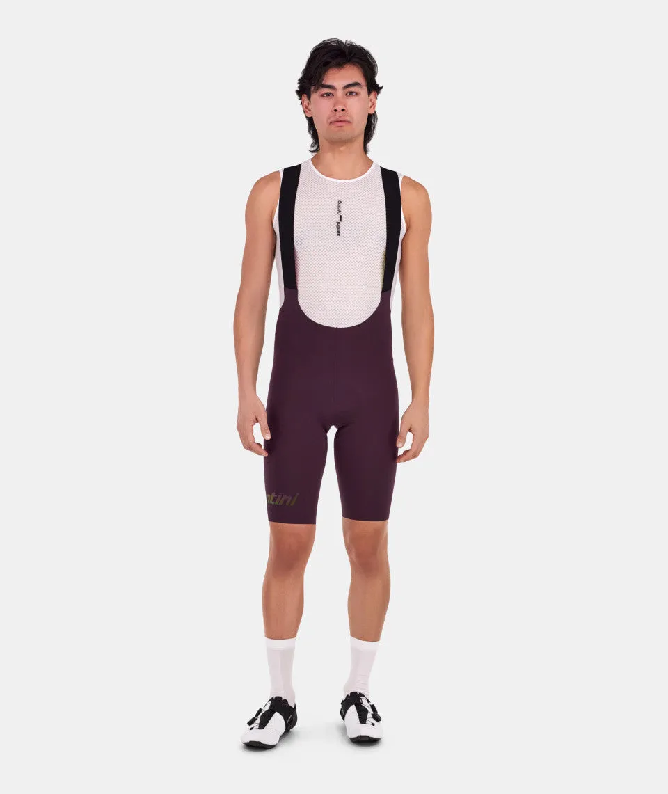 Santini Unico Edge Men's Cycling Bibshorts (Burgundy)