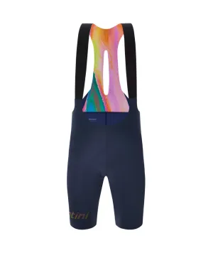 Santini Unico Edge Men's Cycling Bibshorts (Navy Blue)