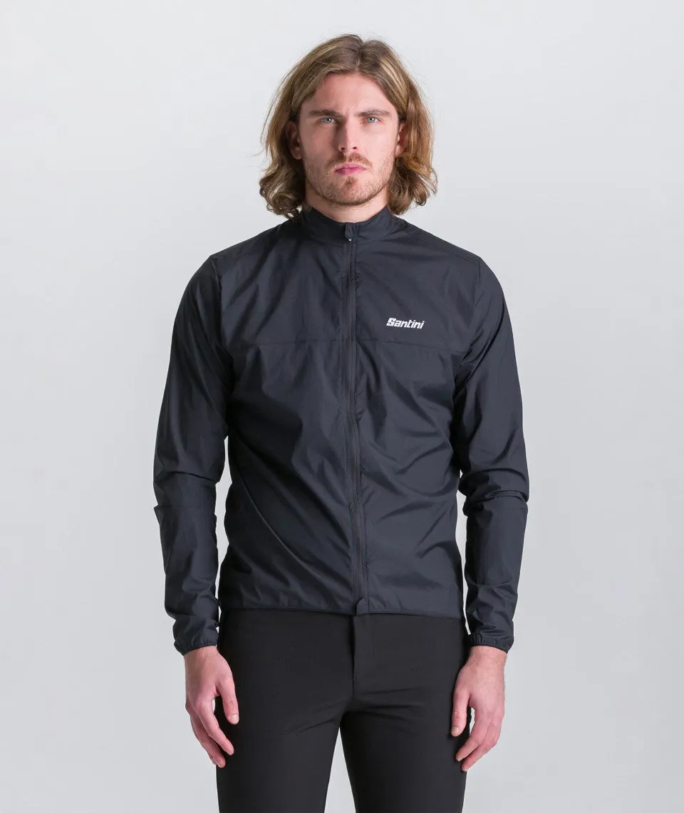 Santini Ventus Wind Men's Cycling Jacket (Black)