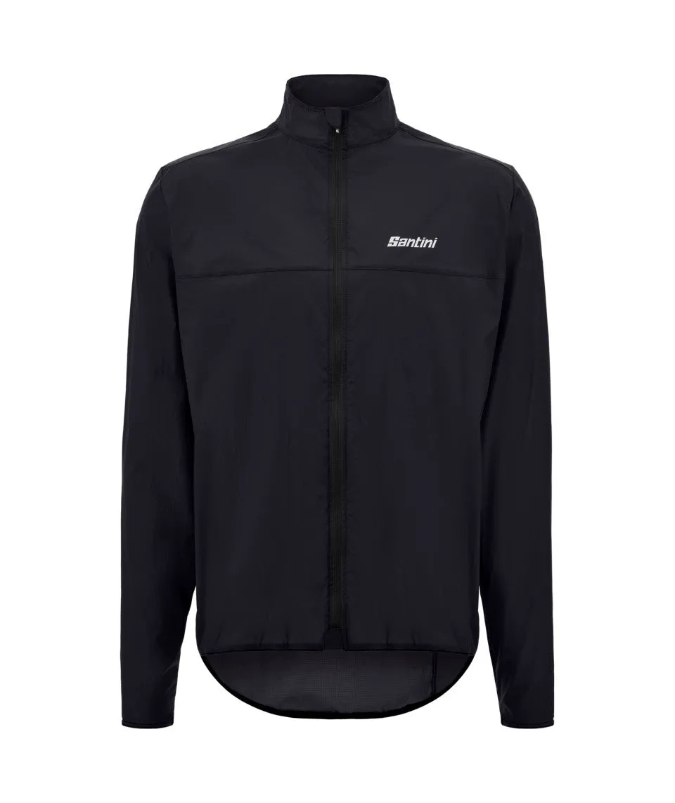 Santini Ventus Wind Men's Cycling Jacket (Black)