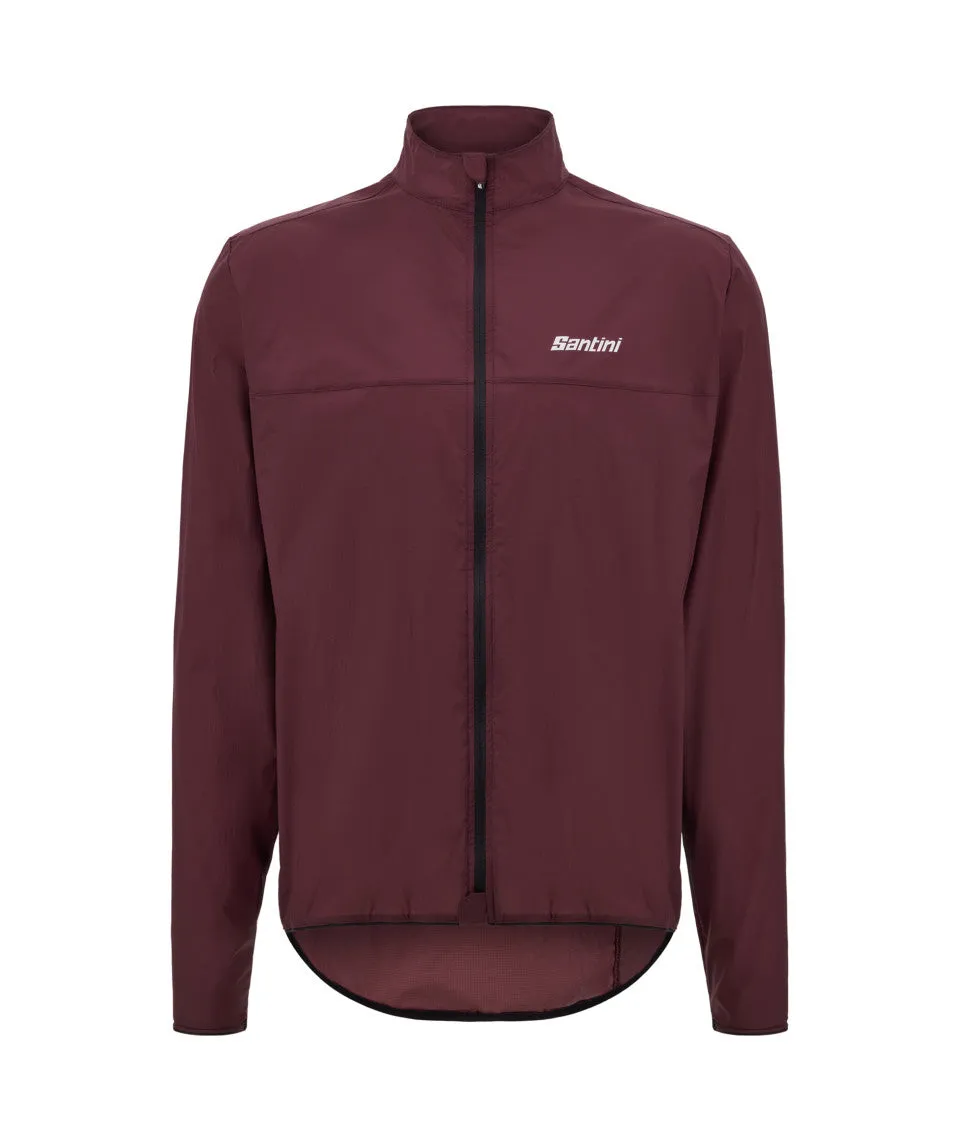 Santini Ventus Wind Men's Cycling Jacket (Burgundy)