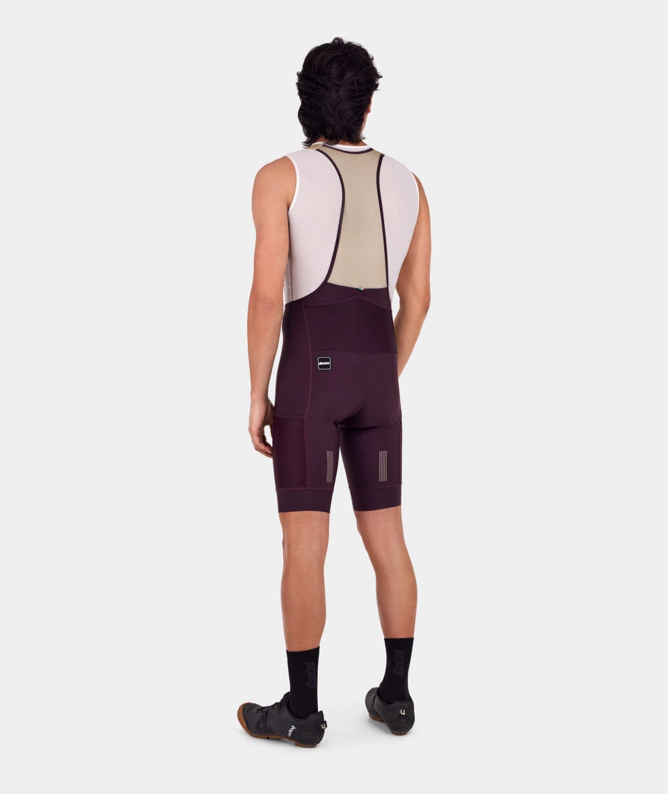 Santini Cargo Men's Cycling Bibshorts (Burgundy)