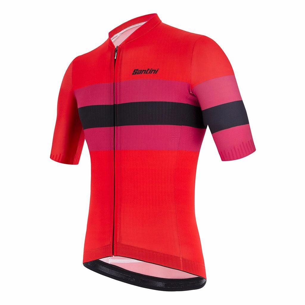 Santini Eco Sleek Bengal Mens Cycling Jersey (Red)