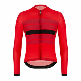 Santini Eco Sleek Bengal Mens Cycling Jersey (Red)