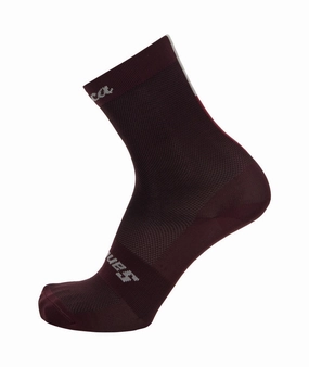 Santini Eroica Quiete Unisex Cycling Socks (Bordeaux)