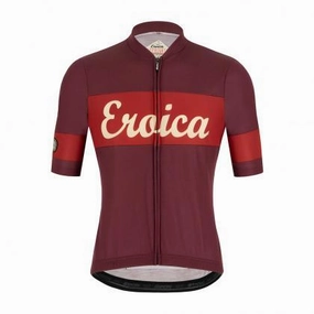 Santini Eroica Ruby Mens Cycling Jersey (Bordeaux)