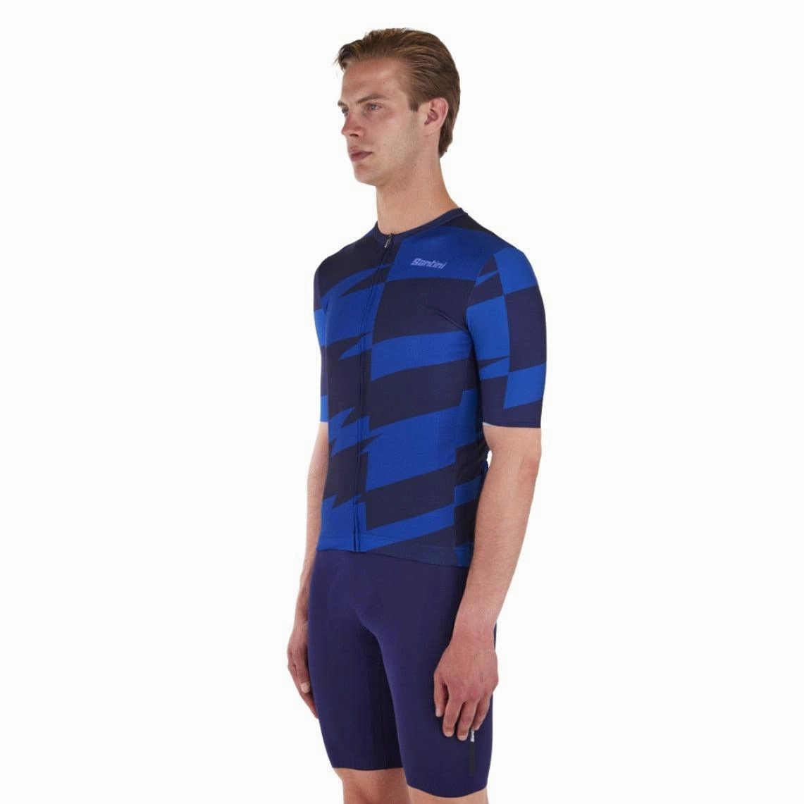 Santini Furia Smart Men's Cycling Jersey (Blue)