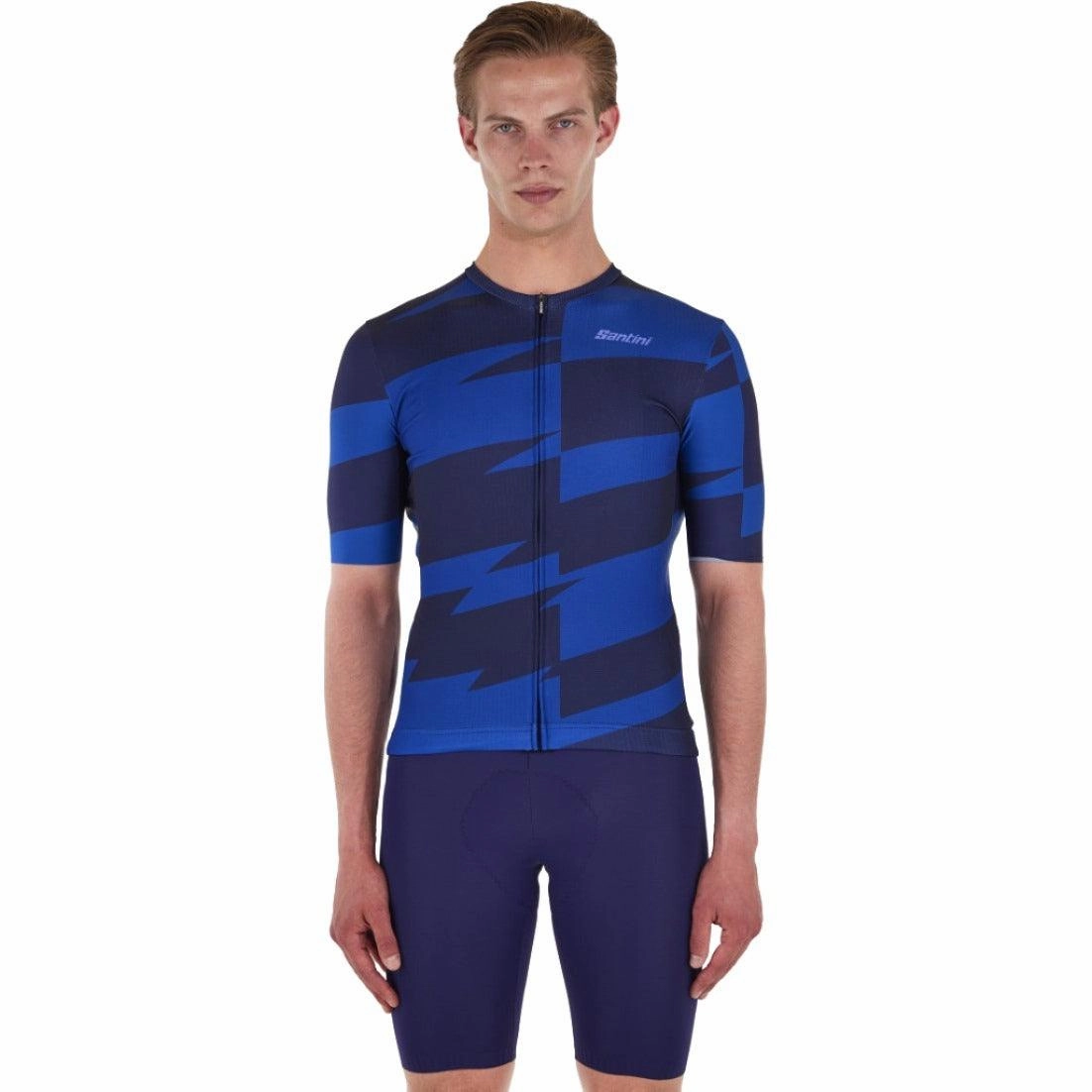 Santini Furia Smart Men's Cycling Jersey (Blue)