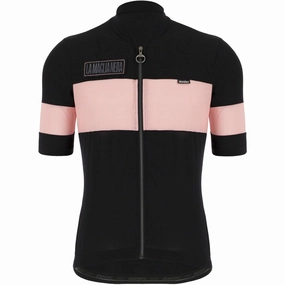 Santini Gazza Women's Cycling Jersey (Black/Pink)