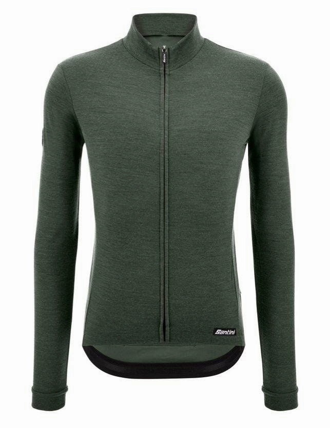 Santini Impetus Long Sleeve Men's Cycling Jersey (Military Green)