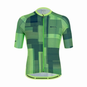 Santini Karma Kinetic Mens Cycling Jersey (Fluo Green)
