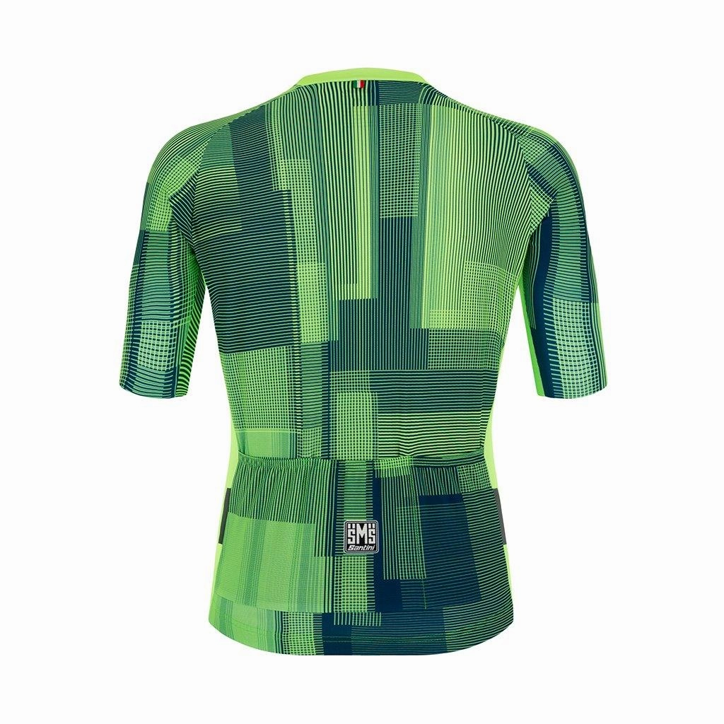 Santini Karma Kinetic Mens Cycling Jersey (Fluo Green)