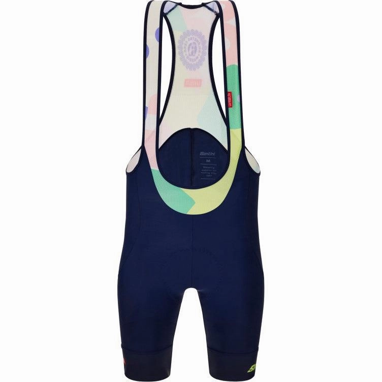 Santini La Vuelta KM Cero Men's Cycling Bibshorts (Navy Blue)