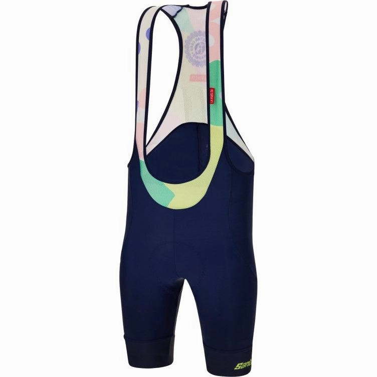 Santini La Vuelta KM Cero Men's Cycling Bibshorts (Navy Blue)