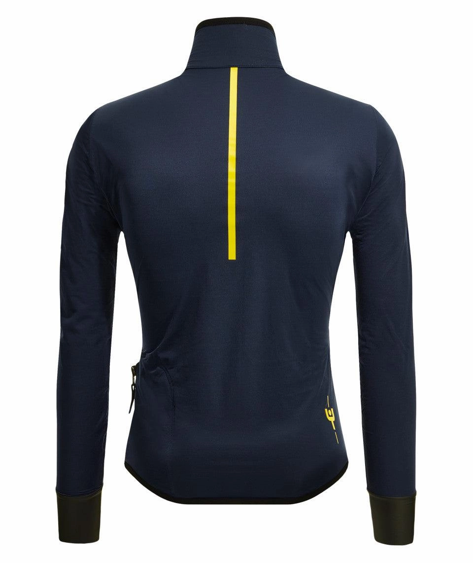 Santini Le Maillot Jaune Rain Jacket (Blue)