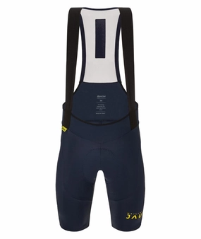 Santini Le Malliot Jaune Men's Cycling Bibshorts (Navy Blue)
