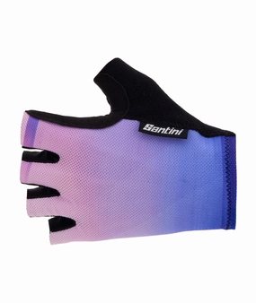 Santini Luce Unisex Cycling Gloves (Blue)