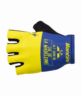 Santini MJ Col De La Madeleine Unisex Cycling Gloves (Print)